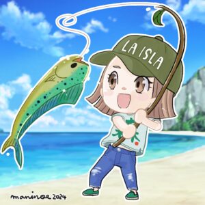 【あつ森ファンアート】シイラ釣ってみた